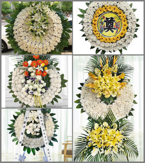 山东青岛莱西市院上镇前逄家会村花圈速递